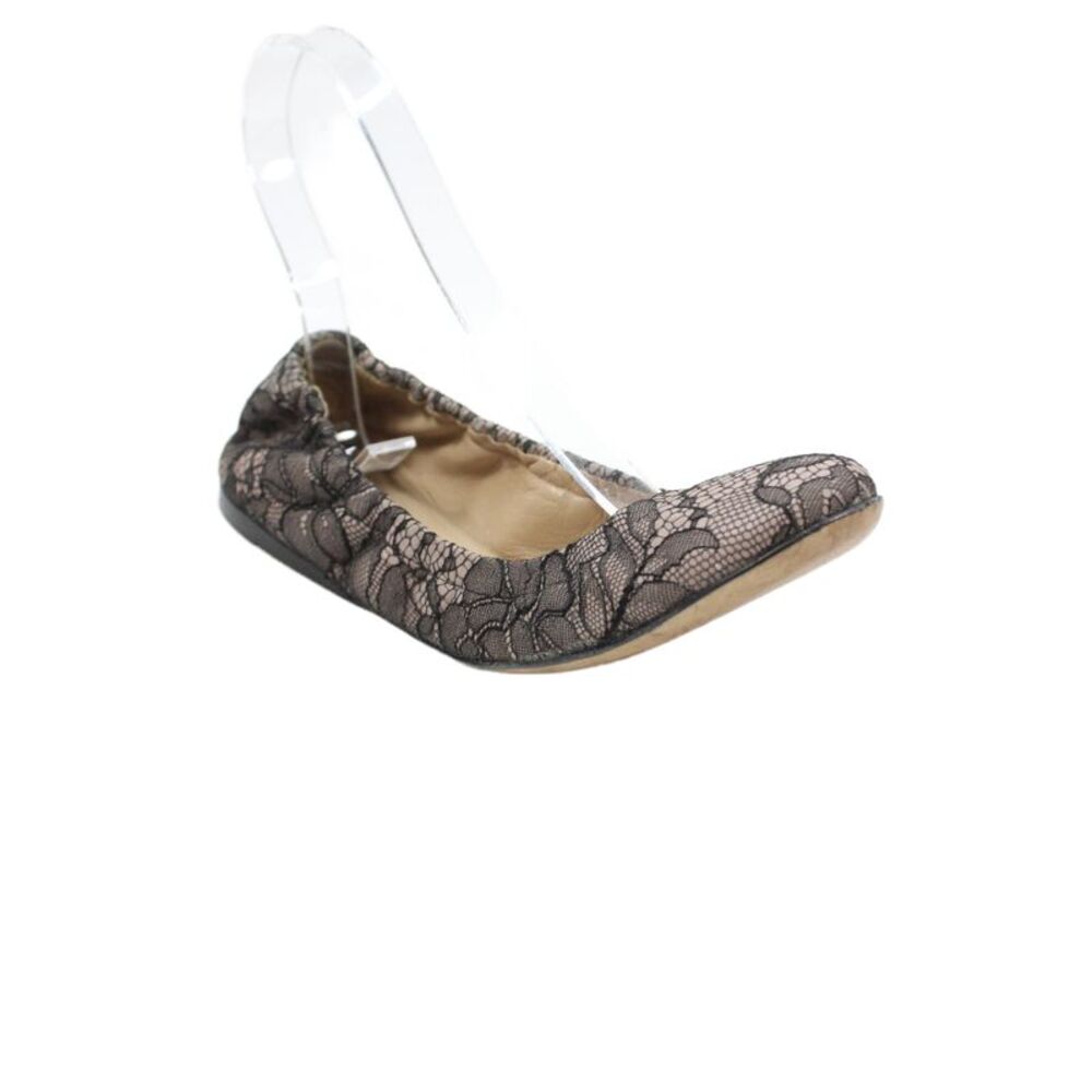 Valentino Womens Lace Round Toe Ballet Flats Black Size 36.5 6.5